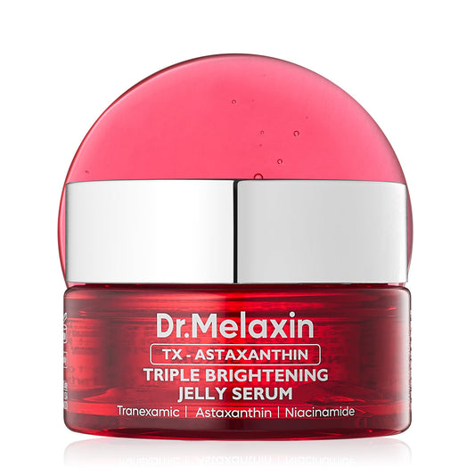 Dr.Melaxin TX Astaxanthin serum bottle close-up for daily hydration