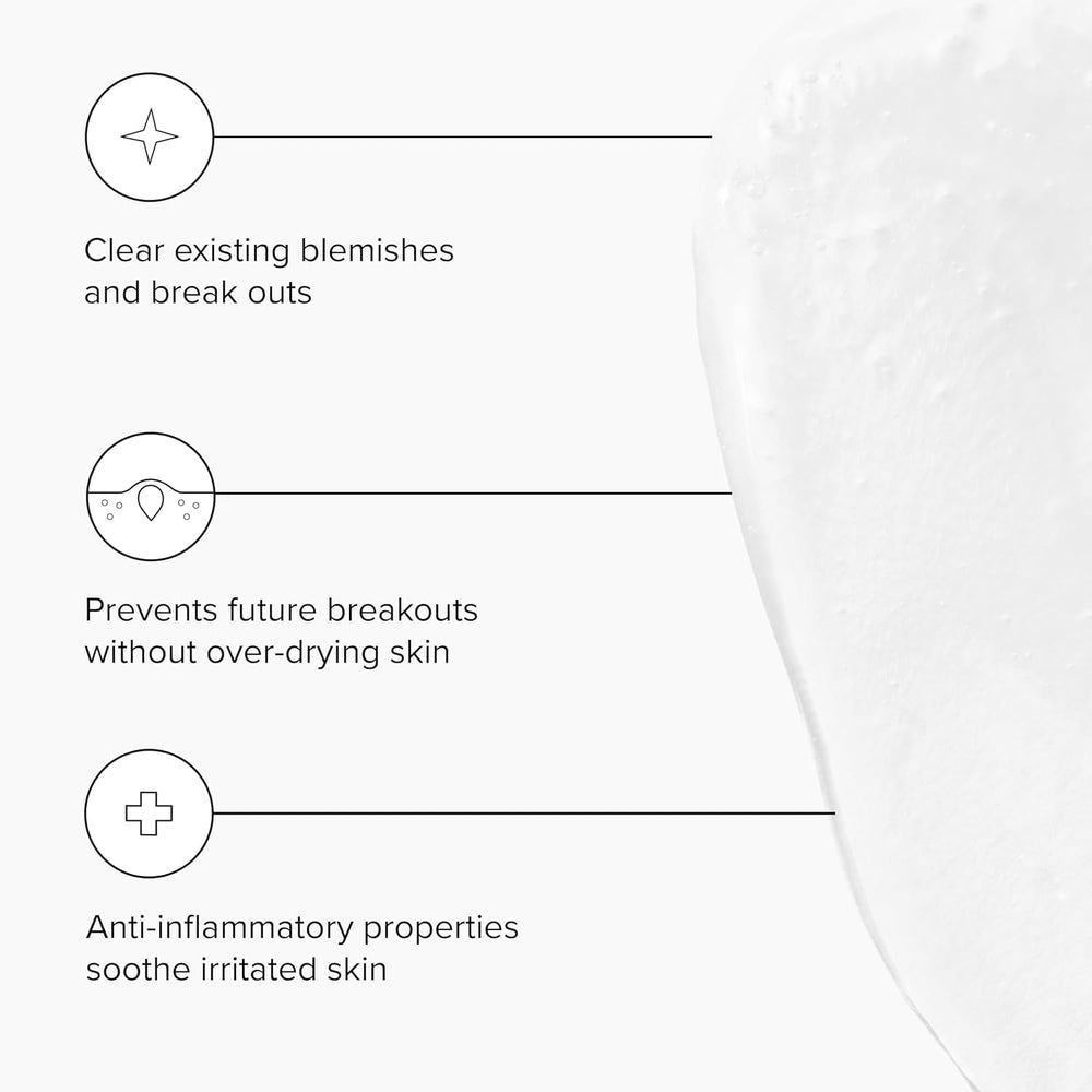 DRMTLGY Acne Cleanser foam texture for refreshing wash
