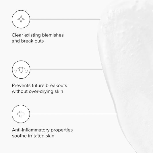 DRMTLGY Acne Cleanser foam texture for refreshing wash