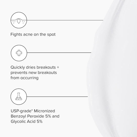 DRMTLGY acne spot treatment pump top for precise application.