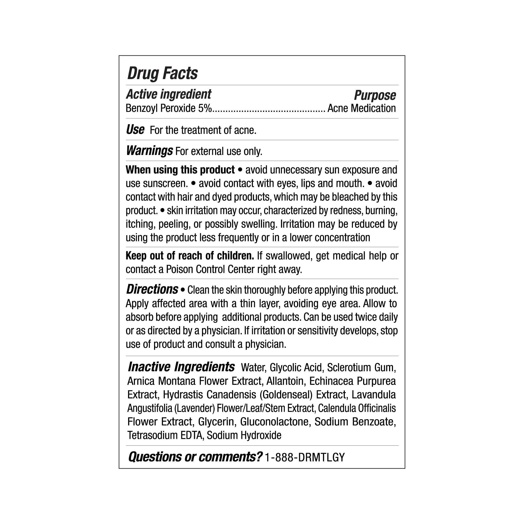 DRMTLGY acne spot treatment two-pack display.