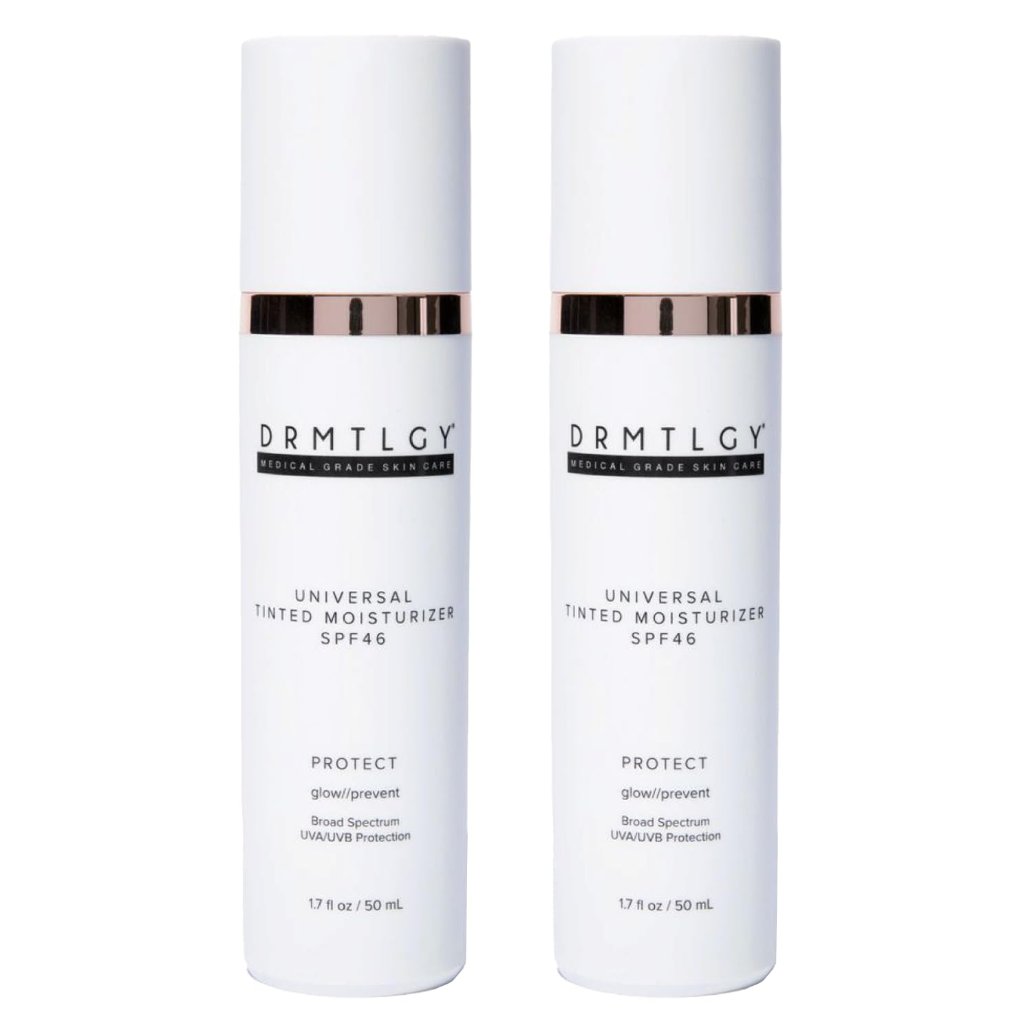DRMTLGY bottle showing universal tint for a natural glow