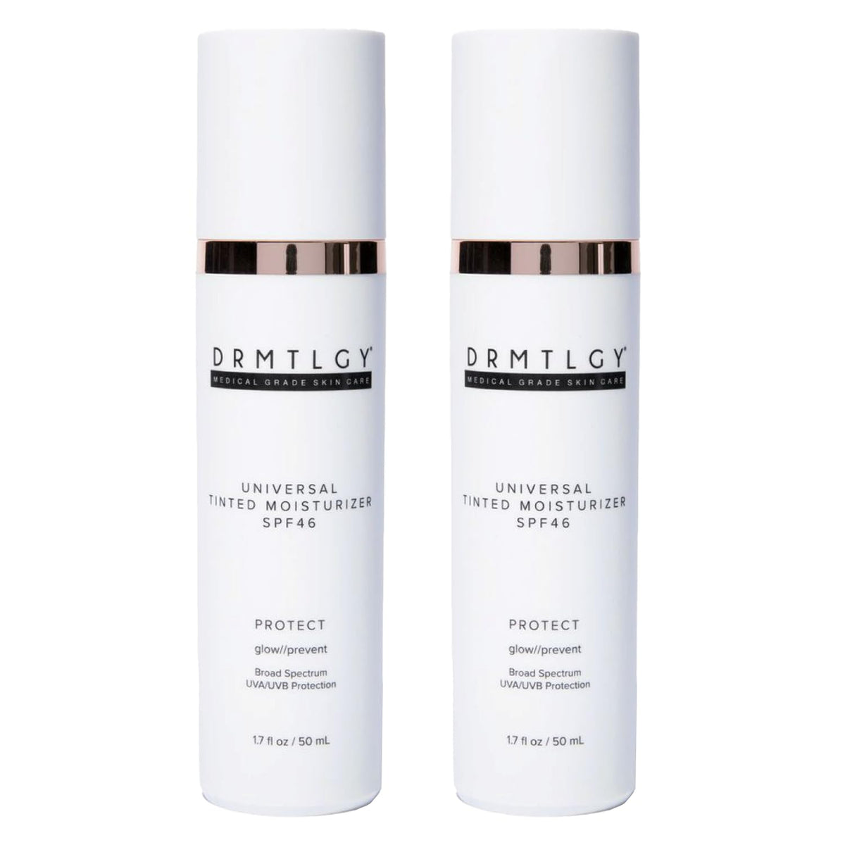 DRMTLGY bottle showing universal tint for a natural glow