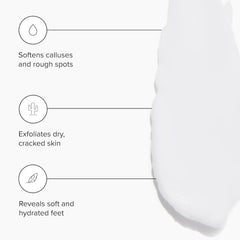 DRMTLGY foot cream pump in action highlighting quick absorption.