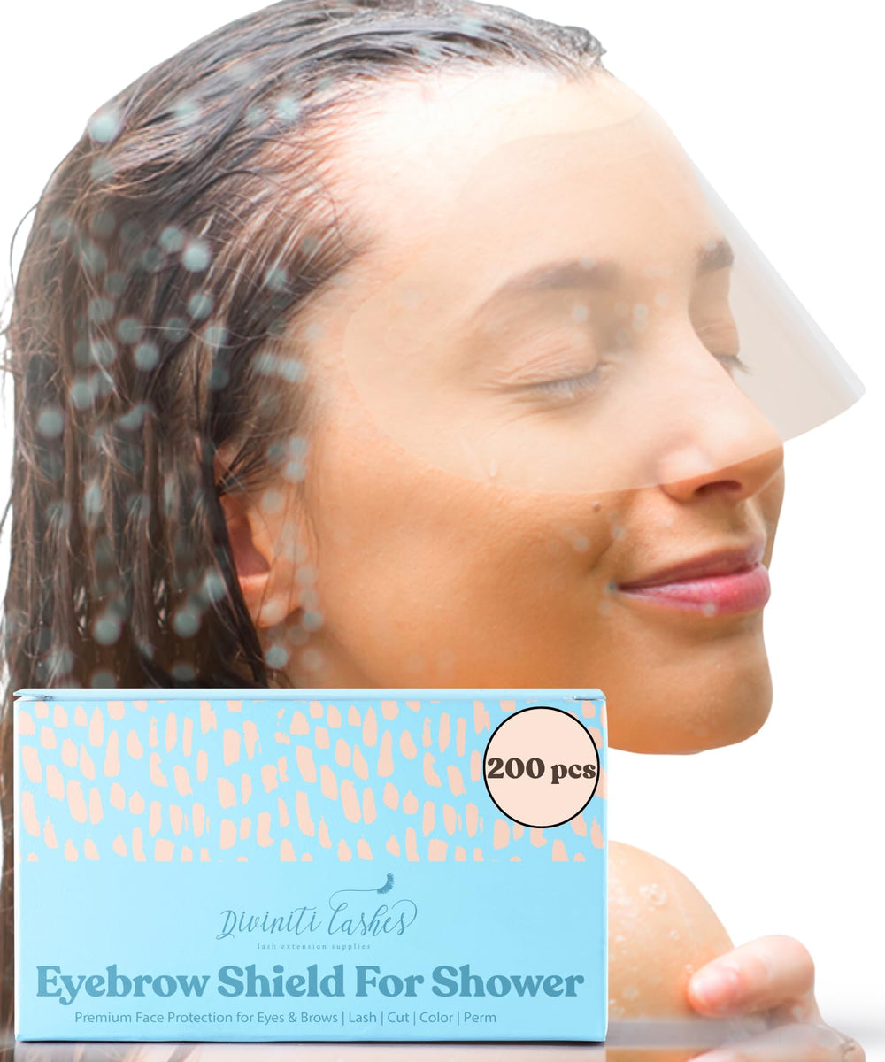 DROP OF DIVINITI eyelash shield front view for post-procedure shower protection
