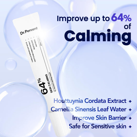 drpercent Calming 64% Cream swatch demonstrates even texture and calm skin