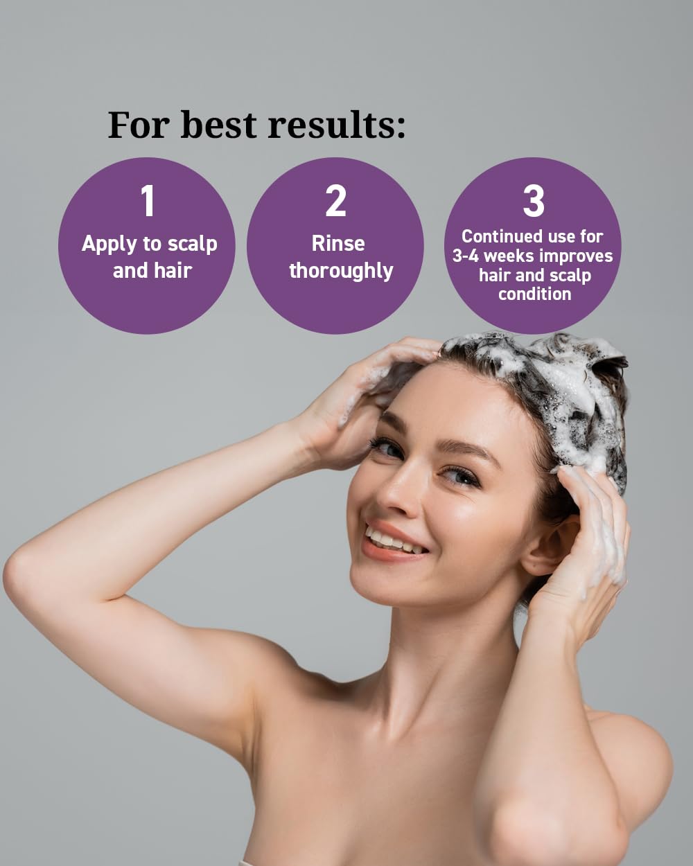Calm, nourished scalp after cleansing with Dr's Formula Age Defying Shampoo