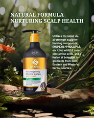 Dr's Formula shampoo applied on scalp for refreshing daily use