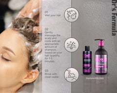 Dr's Formula scalp sensitivity relief — soothes dryness while providing a thorough cleanse.