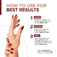 Dr.'s Remedy Balance toe-nail image demonstrates versatile color for nails and toes.