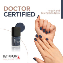 Dr.’s Remedy Devoted Denim brush stroke showing even coverage and shine