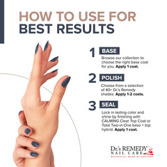 Dr.’s Remedy Devoted Denim nails with a hydrating glossy finish