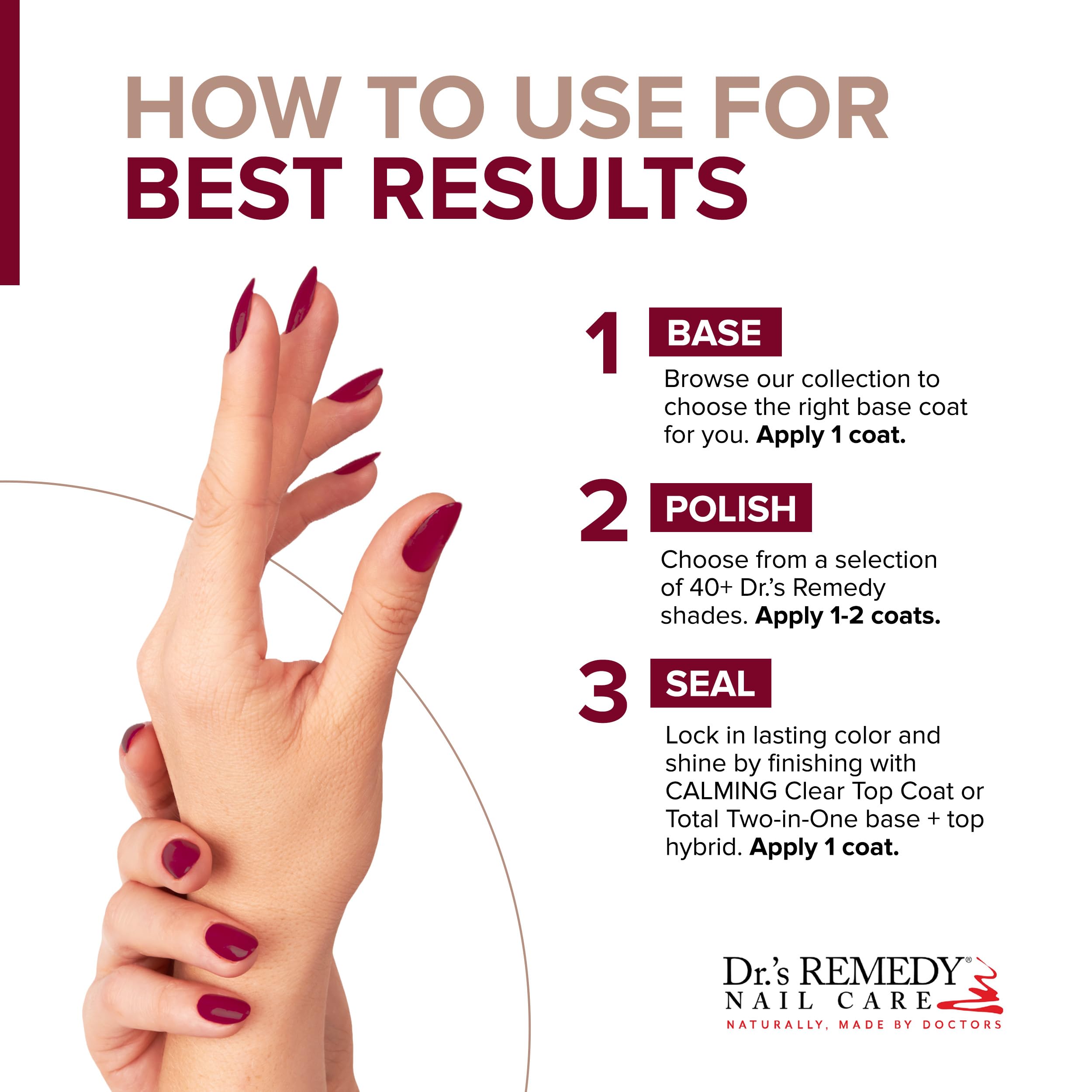 Dr.'s Remedy Cheerful Cherry bottle with ingredient list highlight Biotin, Tea-Tree, Lavender.