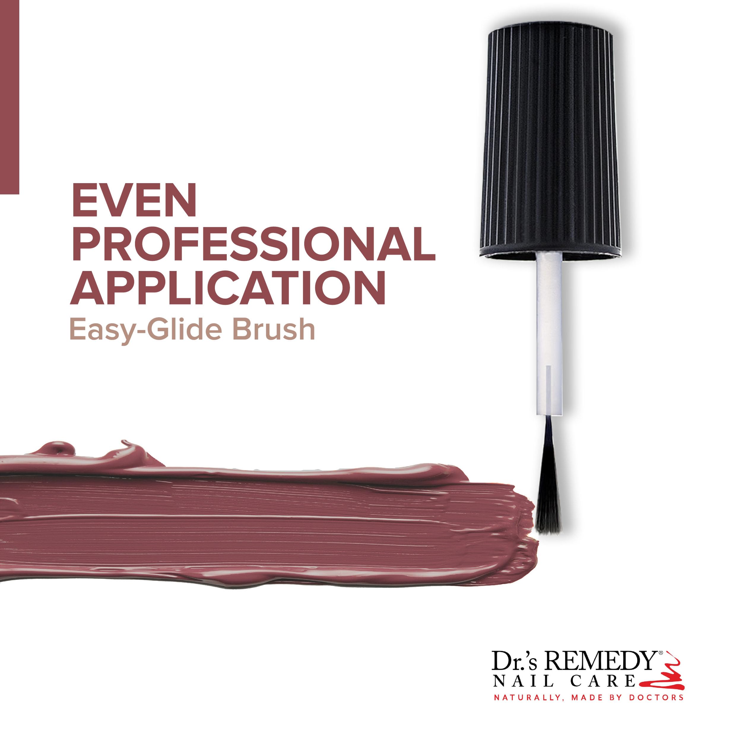 Dr.'s Remedy MELLOW Mauve packaging highlights cruelty-free and USA-made polish.