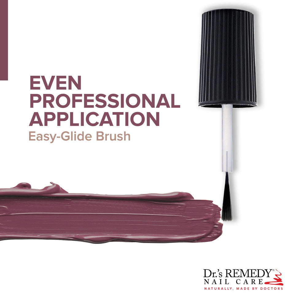 Mindful Mulberry bottle with base coat and top coat shown