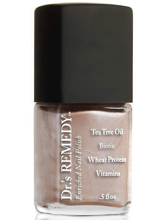 Dr.’s Remedy Enriched Nail Polish Poised Pink Champagne bottle with non-toxic formula.