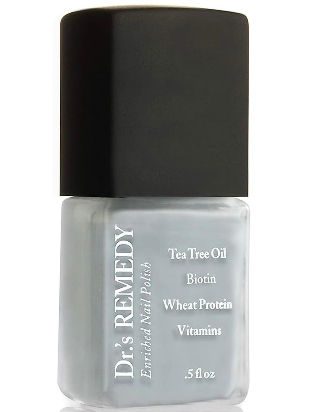 Dr.'s Remedy Enriched Nail Polish Soulful Slate Blue bottle with long wear.