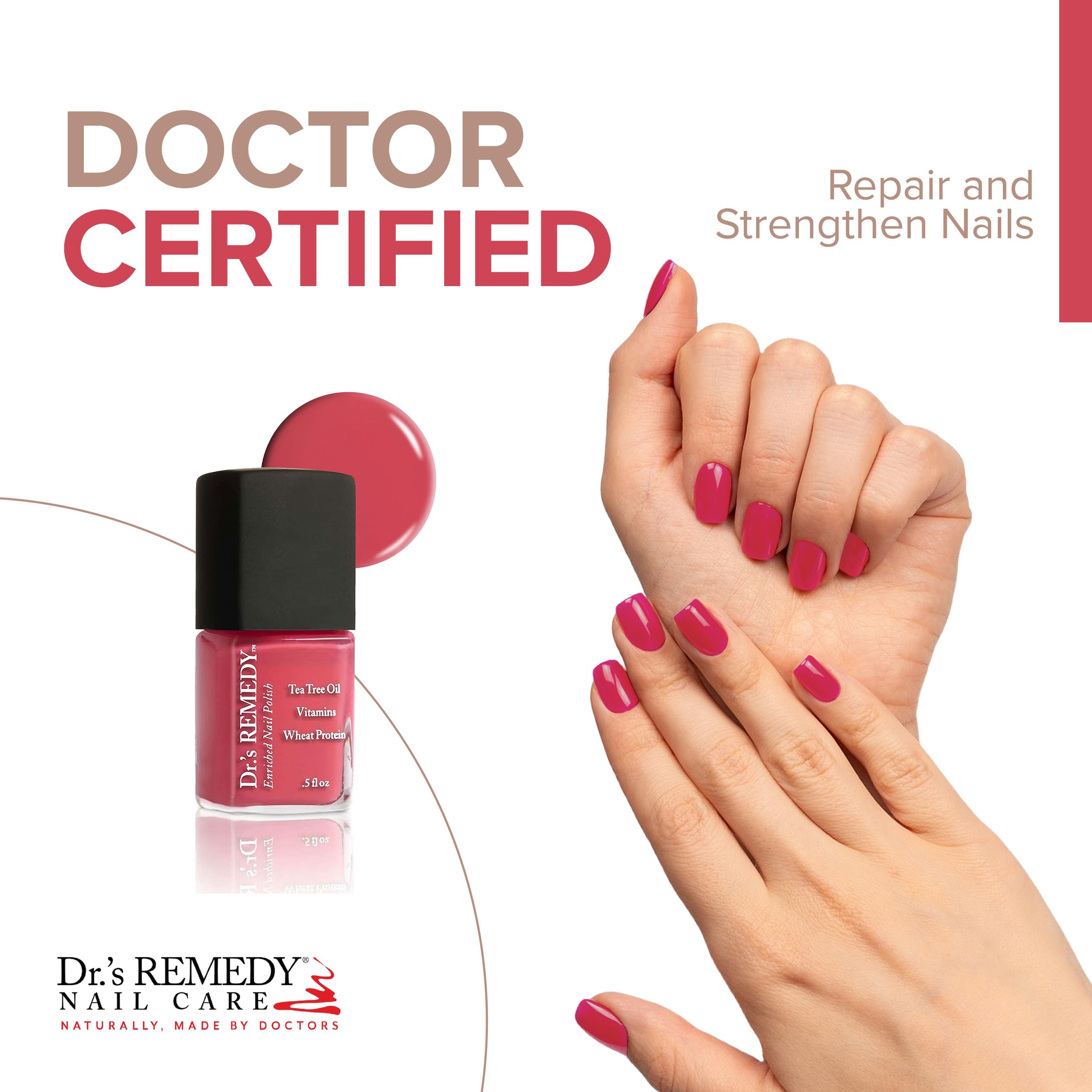 Dr.'s Remedy Serene Salmon bottle showing soothing shade and shine