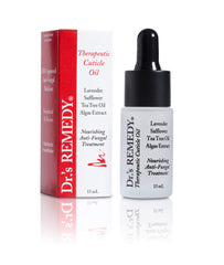 Applying Dr.'s Remedy Cuticle Oil during a gentle routine