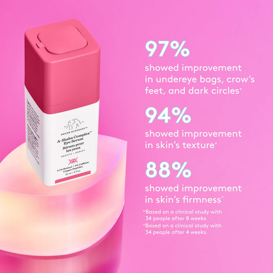Drunk Elephant A-Shaba Complex Eye Serum pump for puffiness support under-eye area