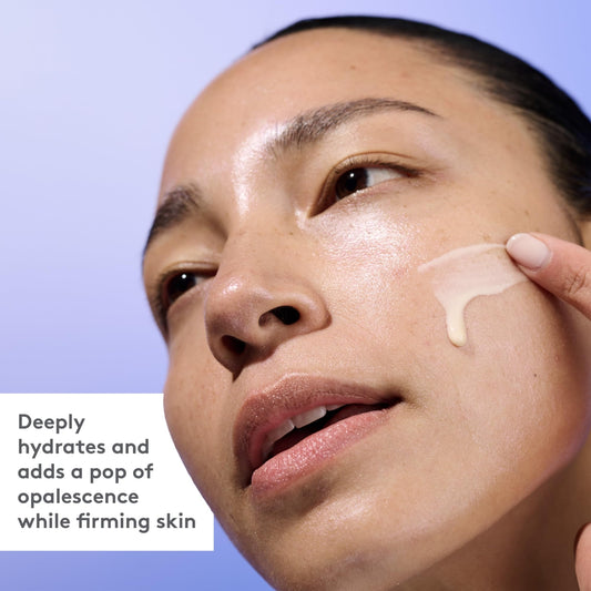 Drunk Elephant Amino Rain Glasswater Serum pump on skin for glow