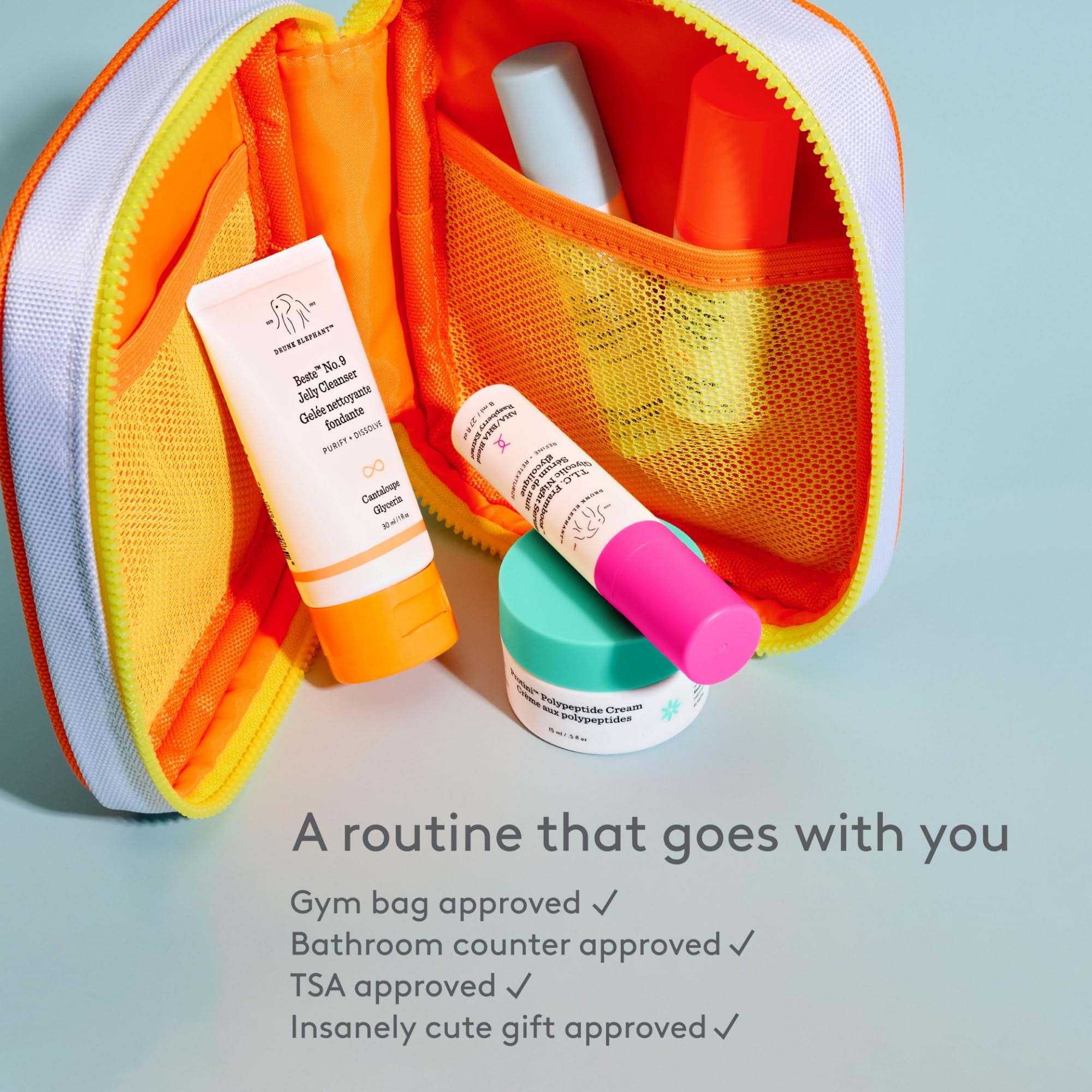 Drunk Elephant C‑Firma serum bottle close‑up highlighting brightening step.