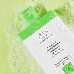 Drunk Elephant Cocomino glossing shampoo shine shot suggests healthier-looking hair.