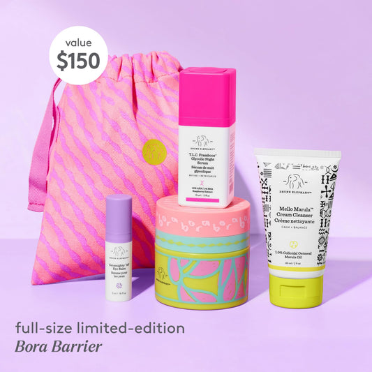 Drunk Elephant Mello Marula Cleanser showing creamy texture and makeup removal.