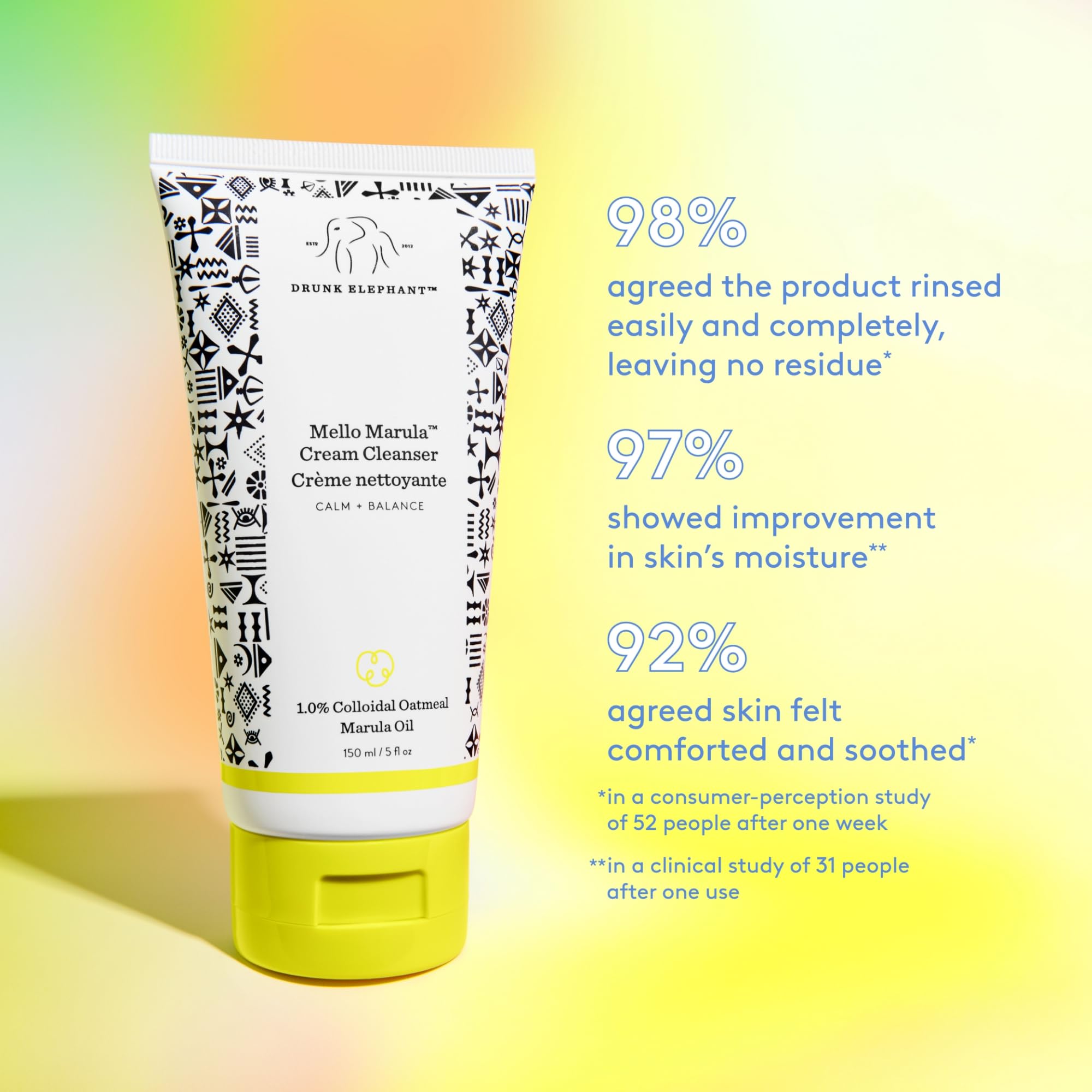 Rinse-off moment with Drunk Elephant Mello Marula Cream Cleanser feels refreshing.