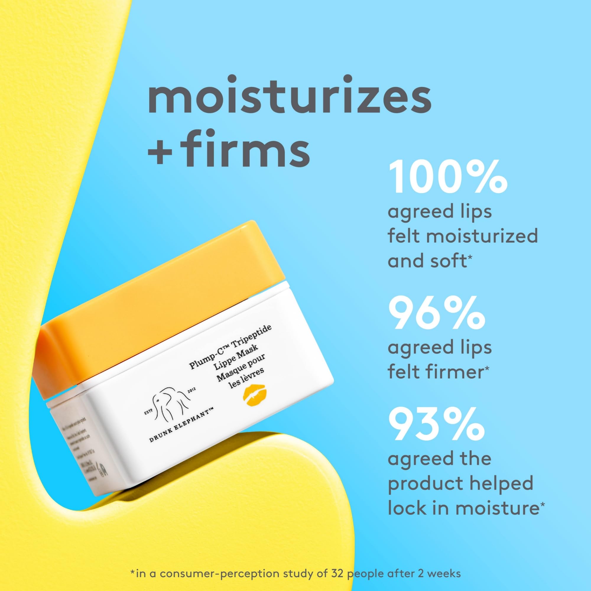 Drunk Elephant Lippe Mask being applied for moisturized lips