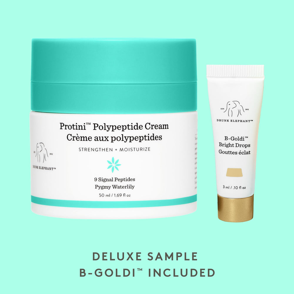 Packaging unboxing shows Protini cream and deluxe sample