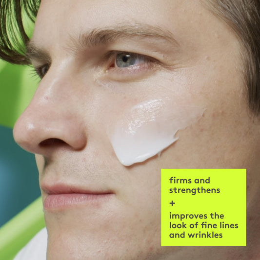 Texture closeup of Protini cream reveals a lightweight gel-cream feel