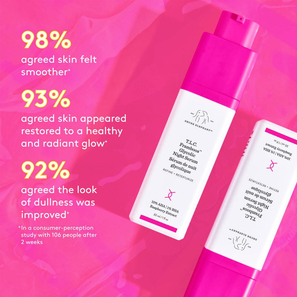 Drunk Elephant serum texture close-up showcasing lightweight, absorbent feel.