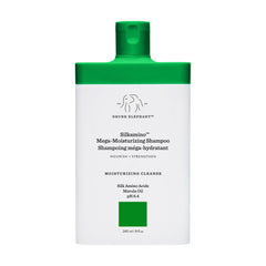 Drunk Elephant Silkamino bottle highlights silk amino acids for stronger, smoother hair.