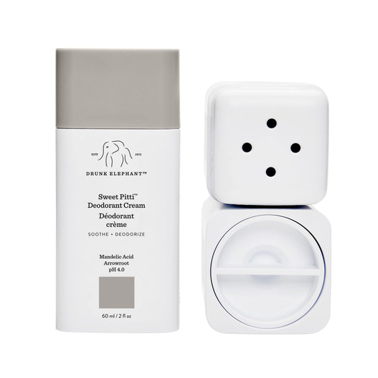 Applying Sweet Pitti deodorant cream on clean underarms for daily comfort