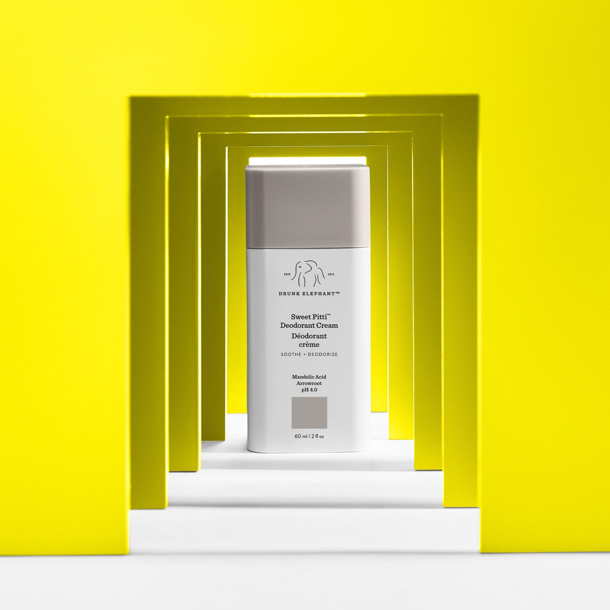 Underarm application demonstrating minimal product for odor control