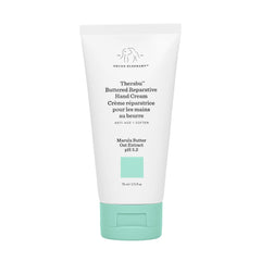 Drunk Elephant Therabu Hand Cream jar showing rich, nourishing texture for dry hands.
