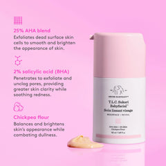 Drunk Elephant T.L.C. Sukari Babyfacial after-use glow and refined texture.