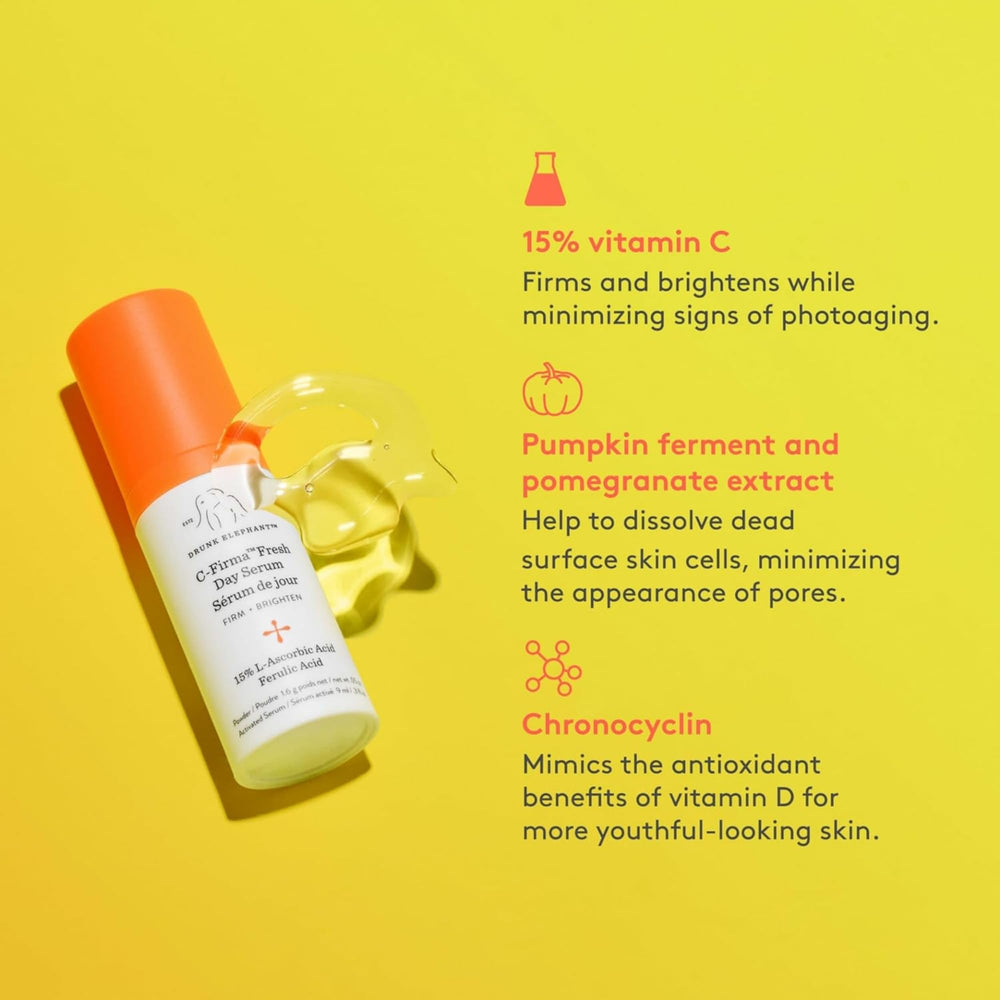 Drunk Elephant travel-size packaging ready for on-the-go skincare.
