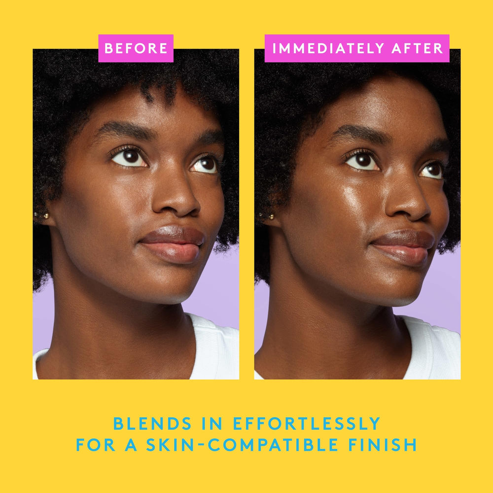 Drunk Elephant Umbra Cocoa swatch demonstrates sheer skin-tint finish for natural looks.