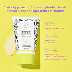 Drunk Elephant Wonderwild Miracle Butter texture close-up highlighting nourishing ingredients and skin comfort.