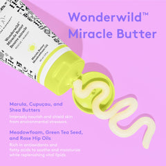Drunk Elephant Wonderwild packaging close-up showcasing luxury salve for dry skin care.