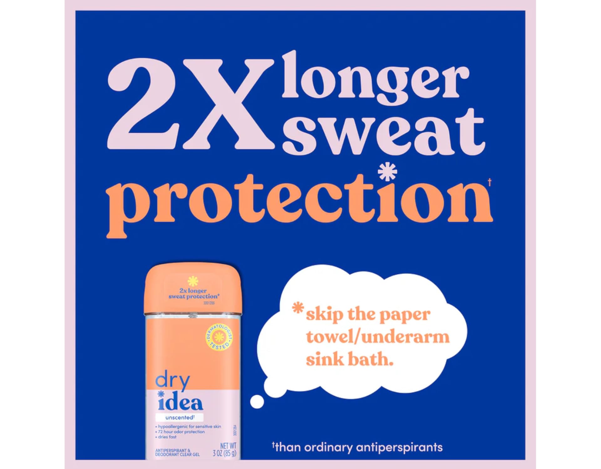 Packaging variation hint with Dry Idea Advanced Dry