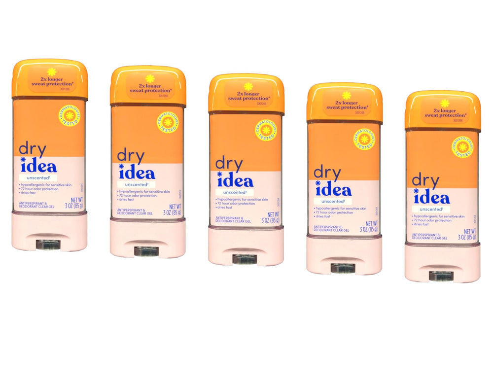 Dry Idea Advanced Dry unscented application demonstrates fast-drying gel for gym days