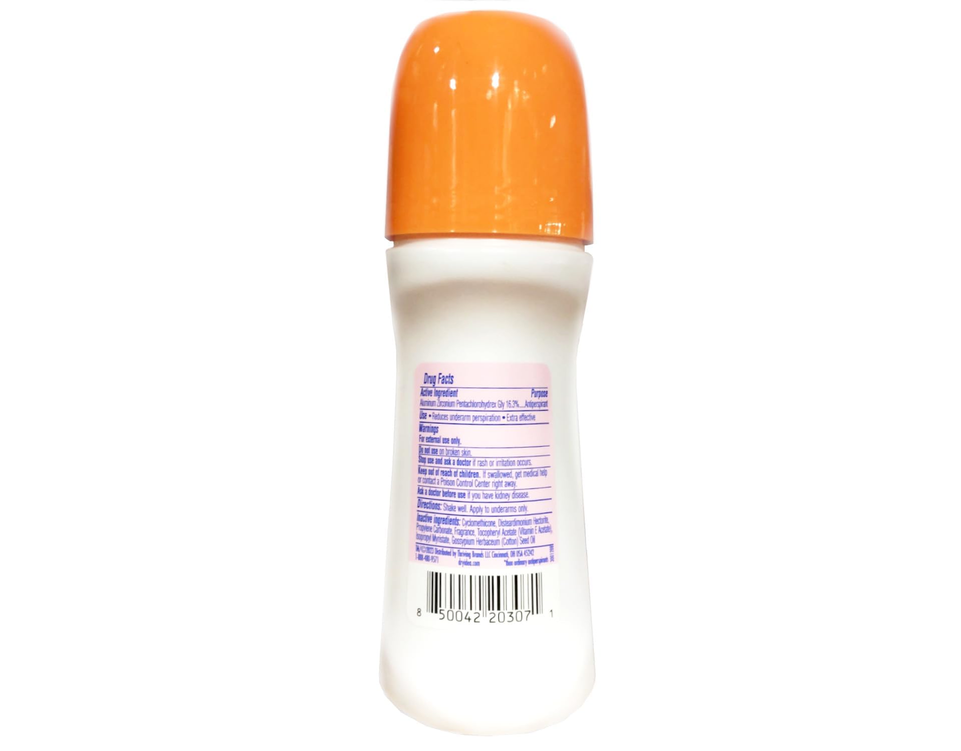 Dry Idea Fresh Linen close-up label highlighting dermatologist-tested formula