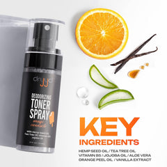 Dryyd Deodorizing Toner Spray for Balls with Tea Tree Oil helps reduce odor and care skin.