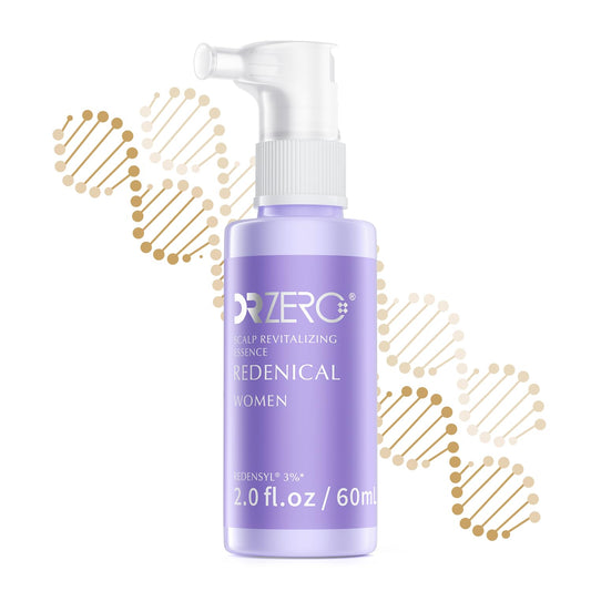 DR ZERO 3% Redensyl serum bottle for daily scalp nourishment and styling confidence.