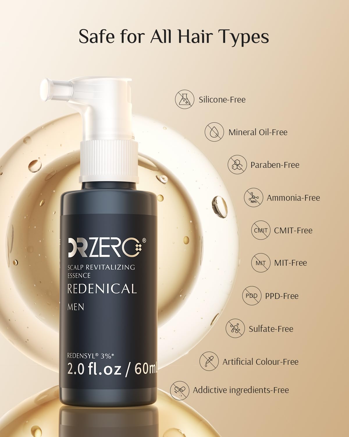 DR ZERO made-in-Japan label on premium serum bottle.