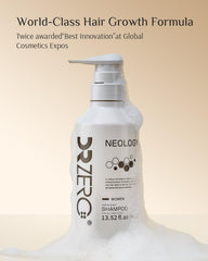 DR ZERO Neology bottle back shows science-backed formula for hair strength