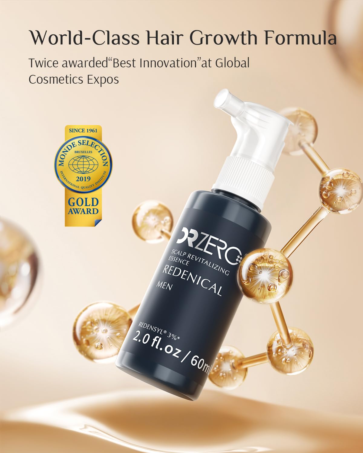 DR ZERO spray-on scalp application for easy daily use.